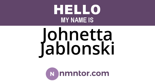 Johnetta Jablonski