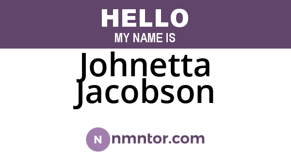 Johnetta Jacobson