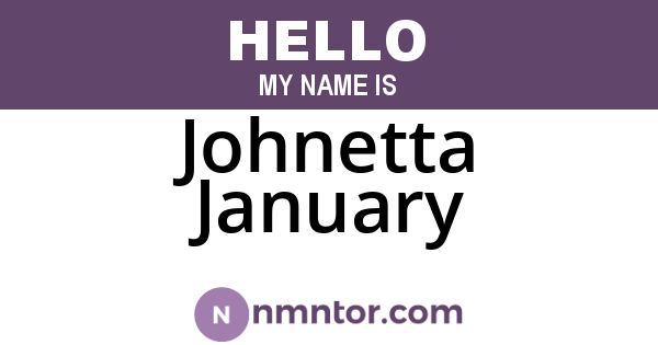 Johnetta January