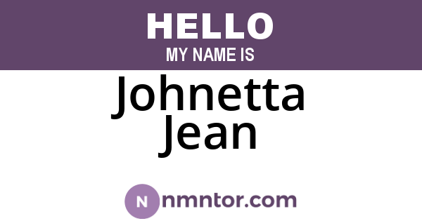 Johnetta Jean