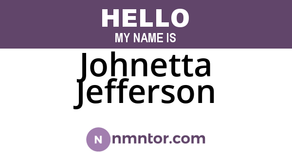 Johnetta Jefferson