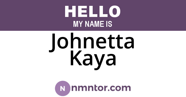 Johnetta Kaya