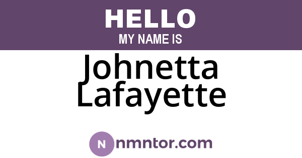 Johnetta Lafayette