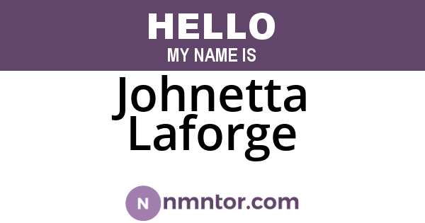 Johnetta Laforge