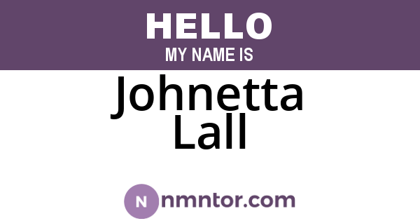 Johnetta Lall