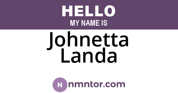 Johnetta Landa