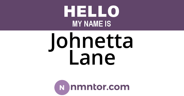 Johnetta Lane