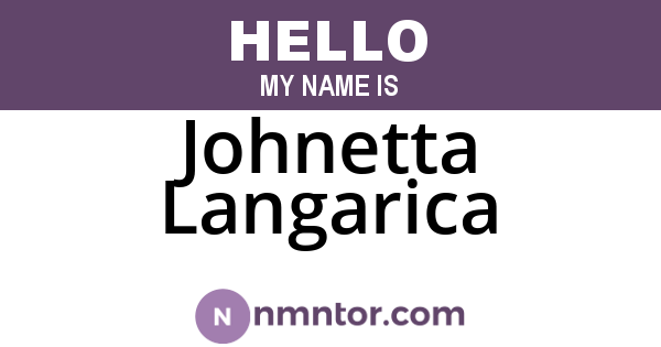 Johnetta Langarica