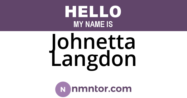 Johnetta Langdon