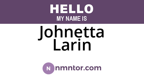 Johnetta Larin