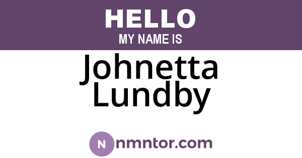 Johnetta Lundby