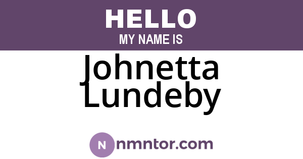 Johnetta Lundeby