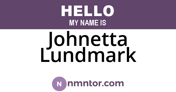 Johnetta Lundmark