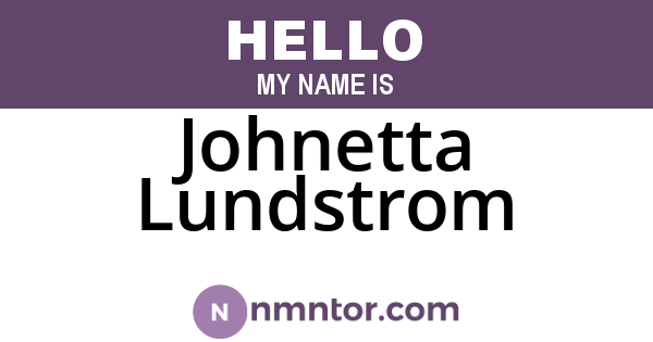 Johnetta Lundstrom