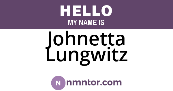 Johnetta Lungwitz