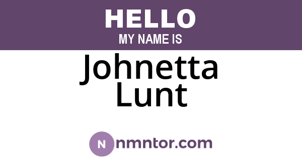 Johnetta Lunt