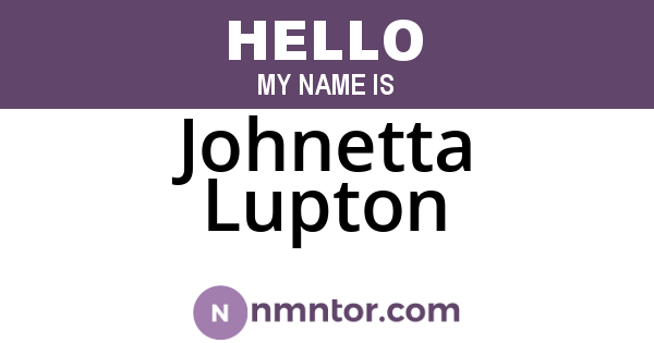 Johnetta Lupton
