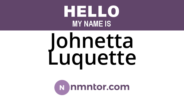 Johnetta Luquette