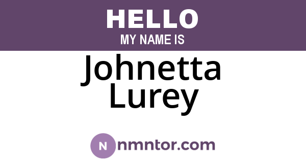 Johnetta Lurey
