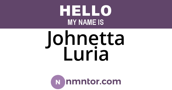 Johnetta Luria