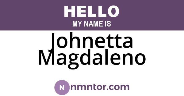 Johnetta Magdaleno