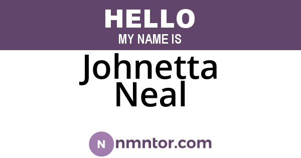 Johnetta Neal