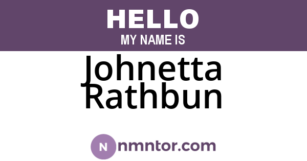 Johnetta Rathbun