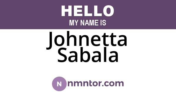 Johnetta Sabala