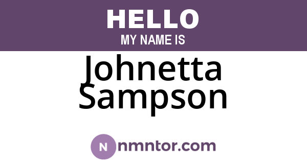 Johnetta Sampson