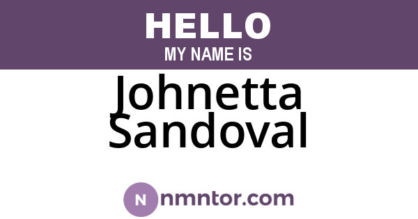 Johnetta Sandoval