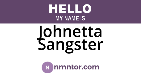 Johnetta Sangster
