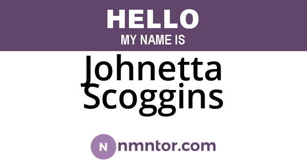 Johnetta Scoggins