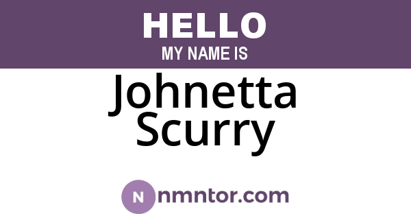 Johnetta Scurry