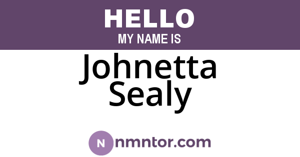 Johnetta Sealy