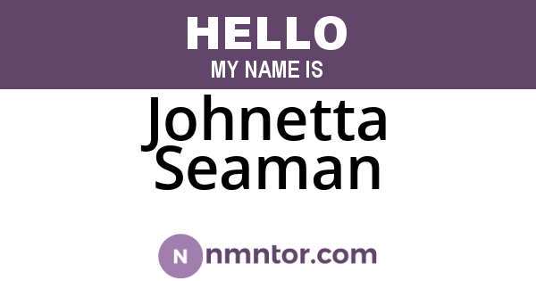 Johnetta Seaman