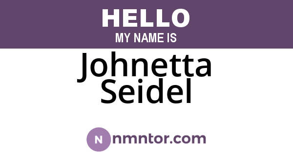 Johnetta Seidel