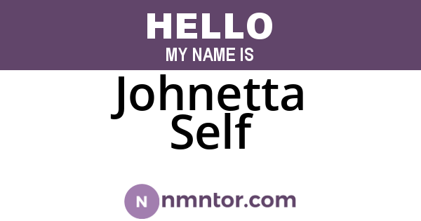 Johnetta Self