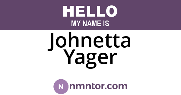 Johnetta Yager