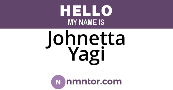 Johnetta Yagi