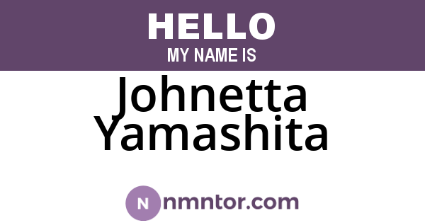 Johnetta Yamashita