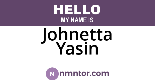Johnetta Yasin