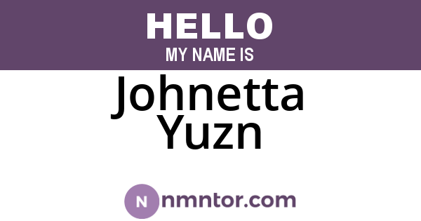 Johnetta Yuzn