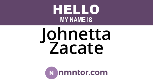 Johnetta Zacate