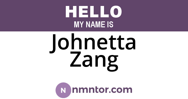 Johnetta Zang