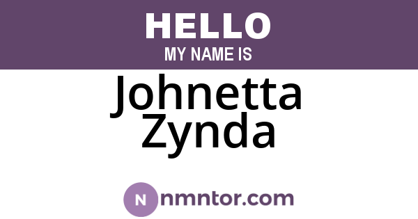 Johnetta Zynda