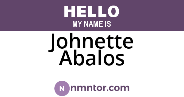 Johnette Abalos