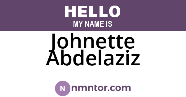 Johnette Abdelaziz
