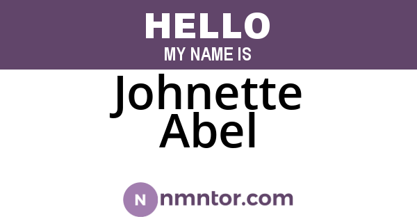 Johnette Abel