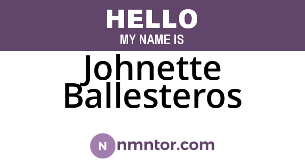 Johnette Ballesteros