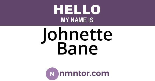 Johnette Bane